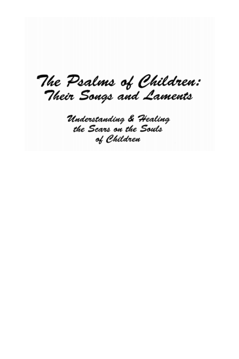 Cover image for book The Psalms of Children