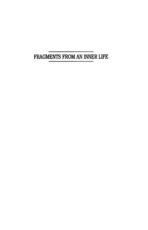 Cover image for book Fragments from an Inner Life