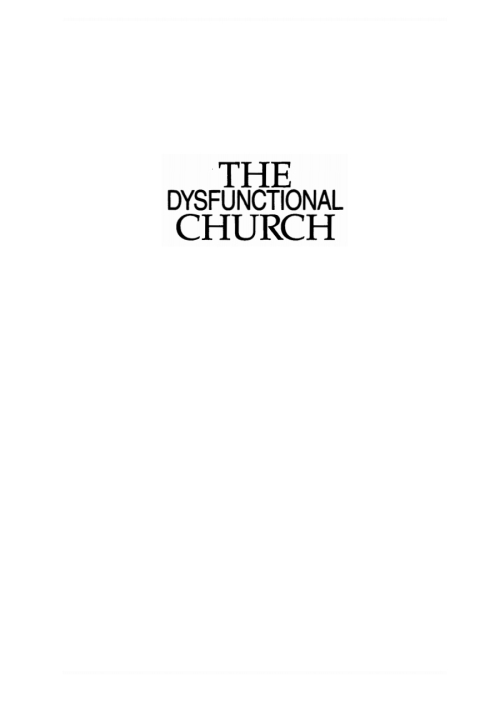Cover image for book The Dysfunctional Church