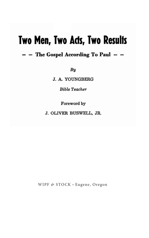 Cover image for book Two Men, Two Acts, Two Results