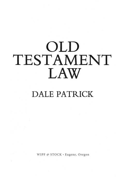 Cover image for book Old Testament Law