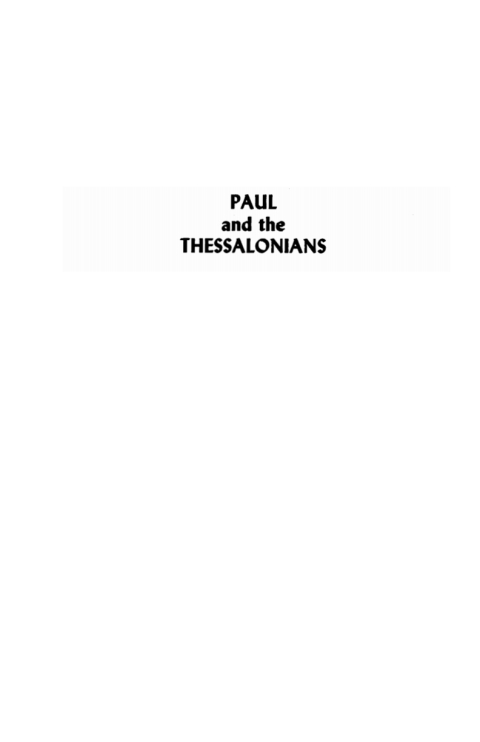 Cover image for book Paul and the Thessalonians