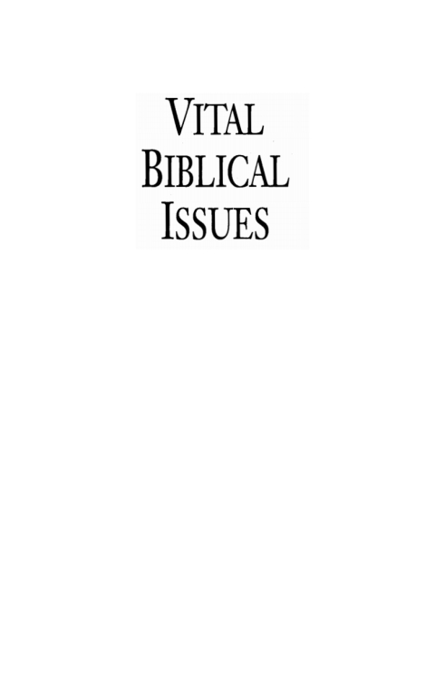 Cover image for book Vital Biblical Issues