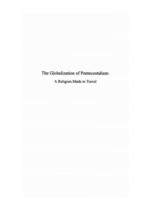 Cover image for book The Globalization of Pentecostalism