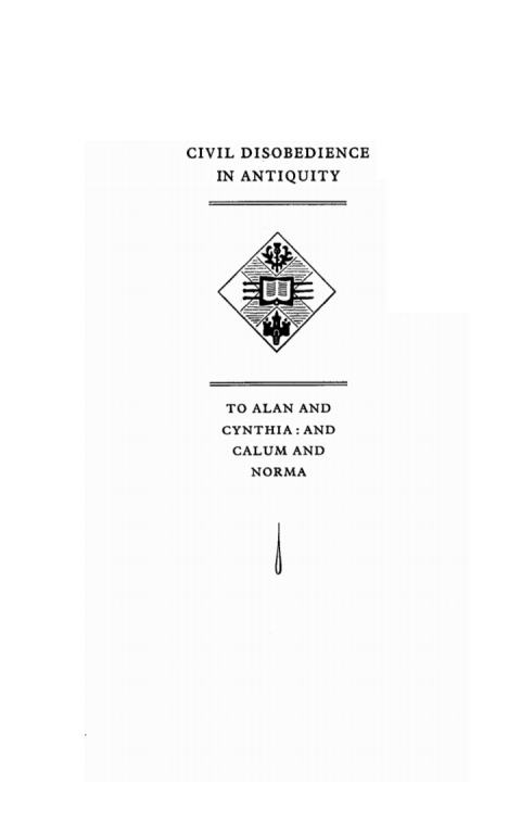Cover image for book Civil Disobedience in Antiquity