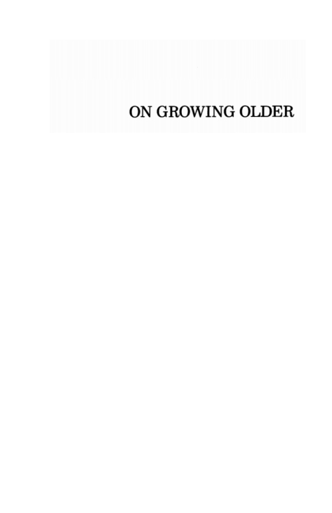 Cover image for book On Growing Older