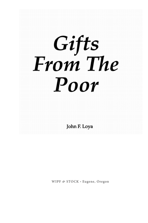 Cover image for book Gifts from the Poor