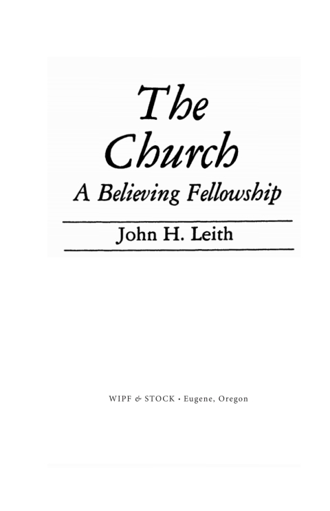 Cover image for book The Church