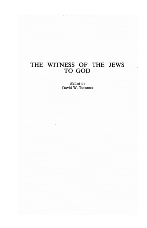 Cover image for book The Witness of the Jews to God