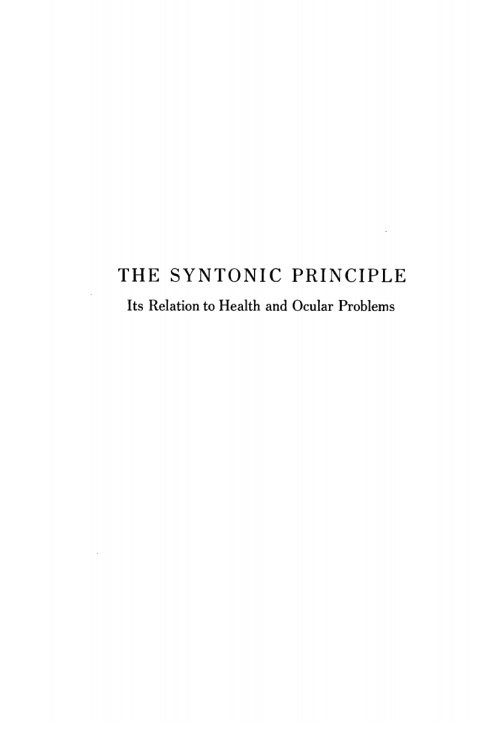 Cover image for book The Syntonic Principle