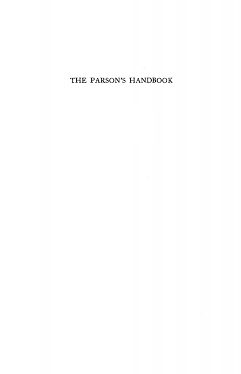Cover image for book The Parson's Handbook, 12th Edition