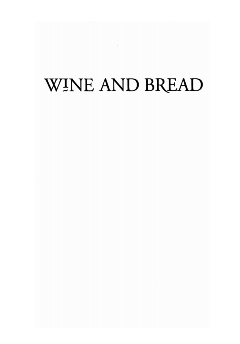 Cover image for book Wine and Bread