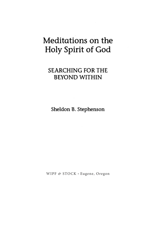 Cover image for book Meditations on the Holy Spirit of God