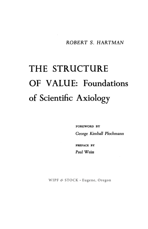 Cover image for book The Structure of Value