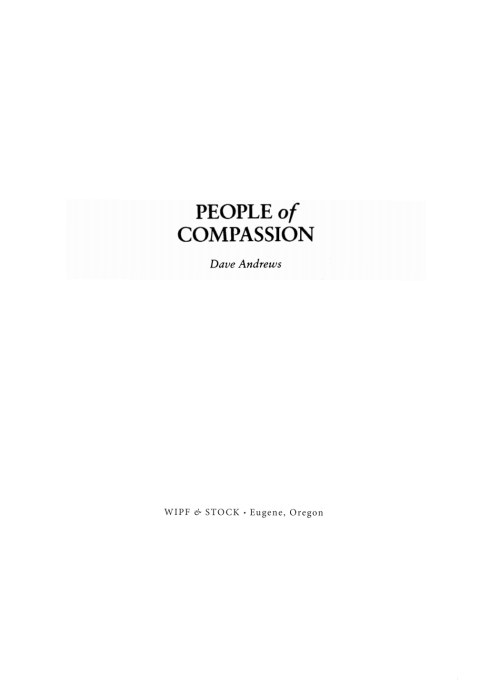 Cover image for book People of Compassion