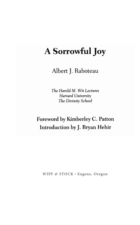 Cover image for book A Sorrowful Joy