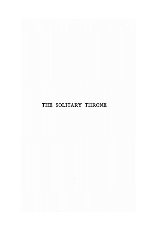 Cover image for book The Solitary Throne