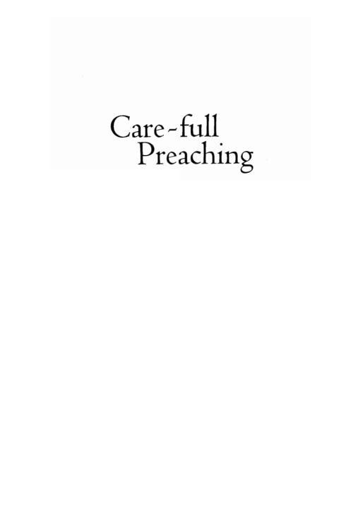 Cover image for book Care-full Preaching