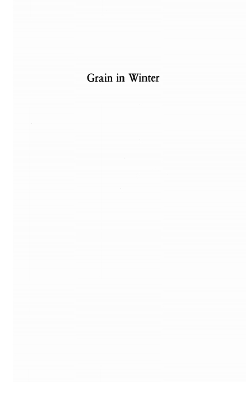 Cover image for book Grain in Winter