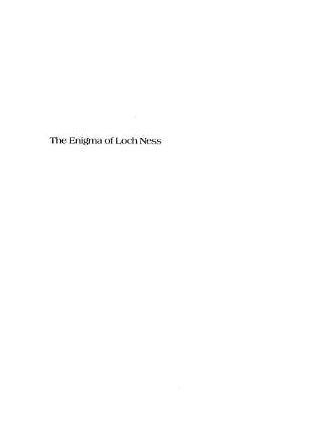 Cover image for book The Enigma of Loch Ness