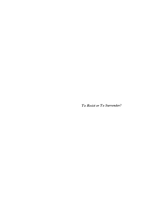 Cover image for book To Resist or to Surrender?