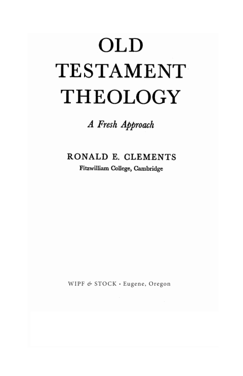Cover image for book Old Testament Theology