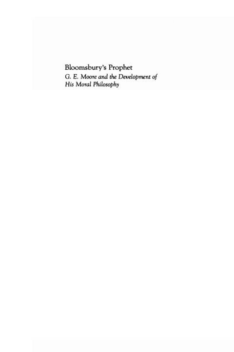 Cover image for book Bloomsbury’s Prophet