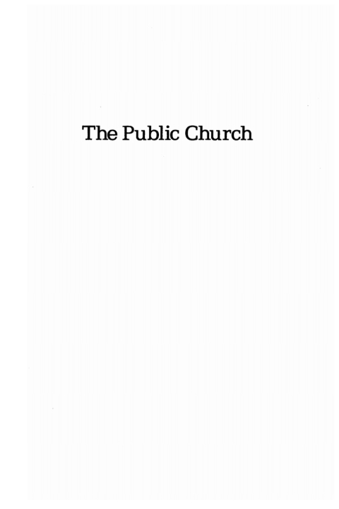 Cover image for book The Public Church