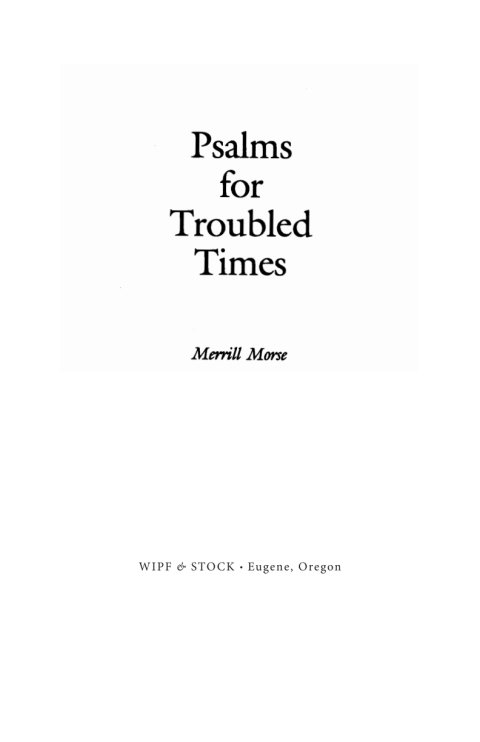 Cover image for book Psalms for Troubled Times