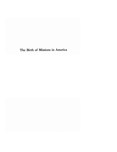 Cover image for book Birth of Missions in America