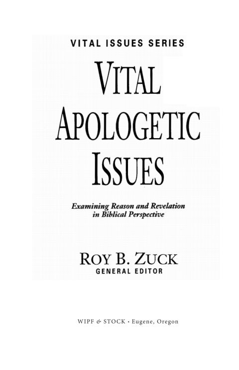Cover image for book Vital Apologetic Issues