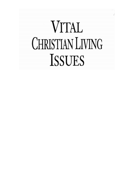 Cover image for book Vital Christian Living Issues