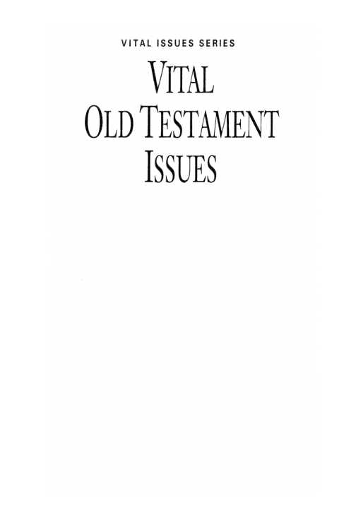 Cover image for book Vital Old Testament Issues