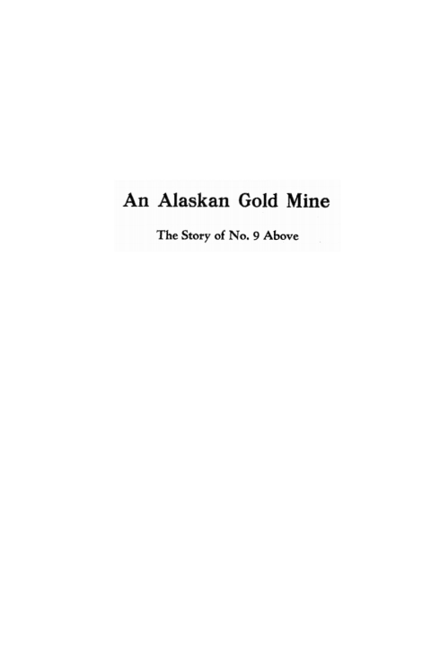 Cover image for book An Alaskan Gold Mine