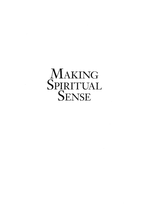 Cover image for book Making Spiritual Sense