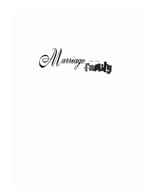 Cover image for book Marriage and the Family