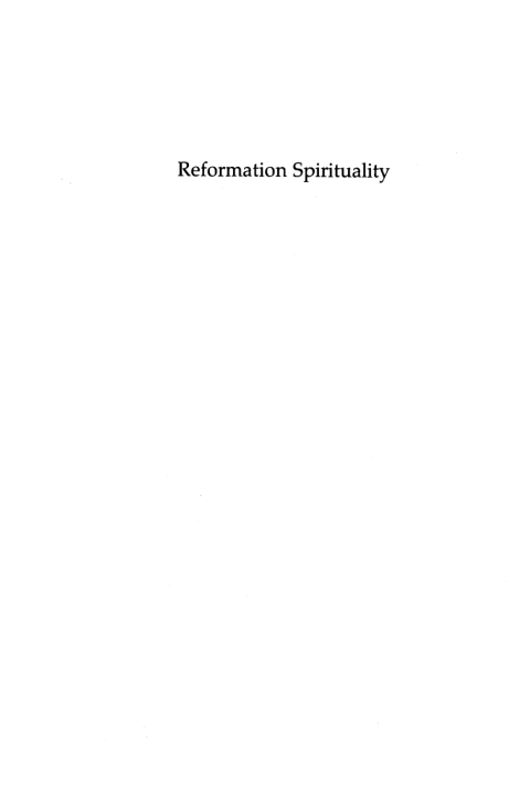 Cover image for book Reformation Spirituality