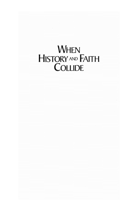 Cover image for book When History and Faith Collide