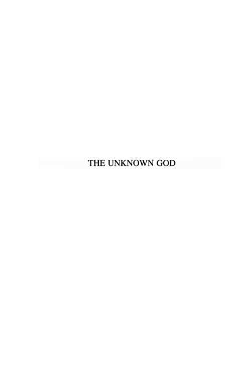 Cover image for book The Unknown God