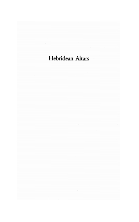 Cover image for book Hebridean Altars