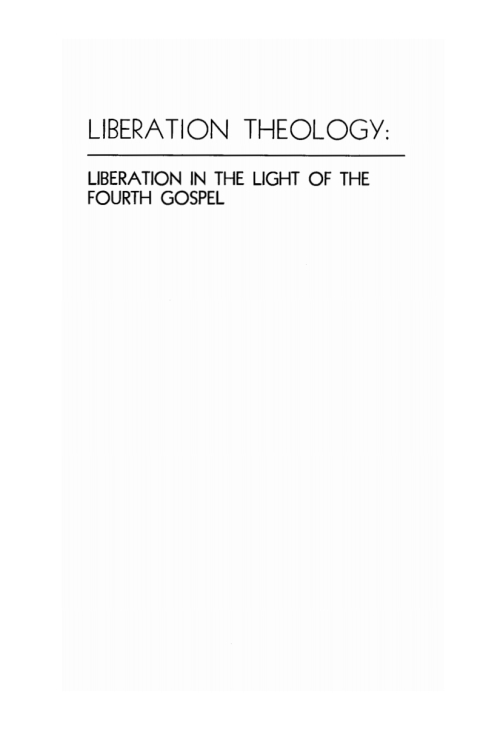 Cover image for book Liberation Theology