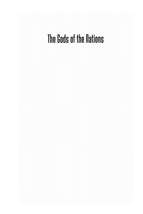 Cover image for book The Gods of the Nations
