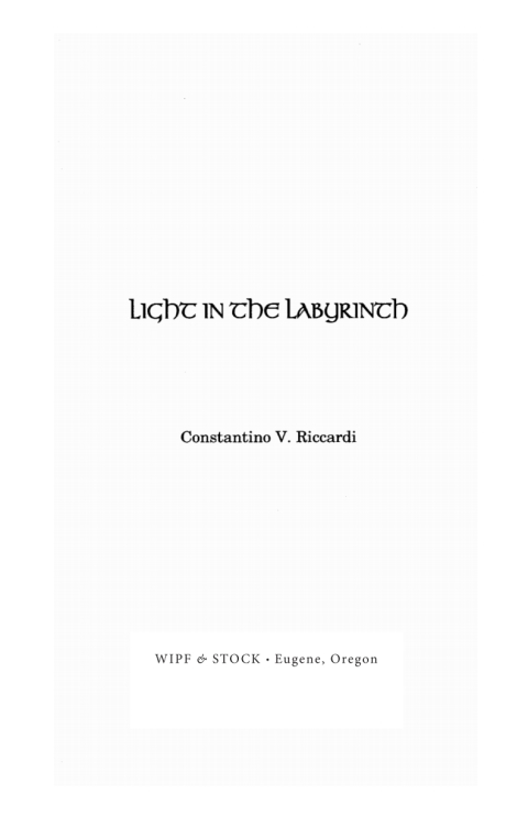 Cover image for book Light in the Labyrinth