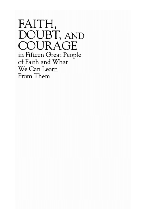 Cover image for book Faith, Doubt, and Courage in 15 Great People of Faith