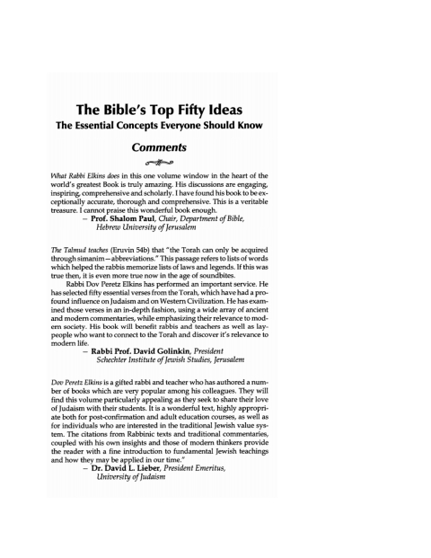 Cover image for book The Bible’s Top 50 Ideas
