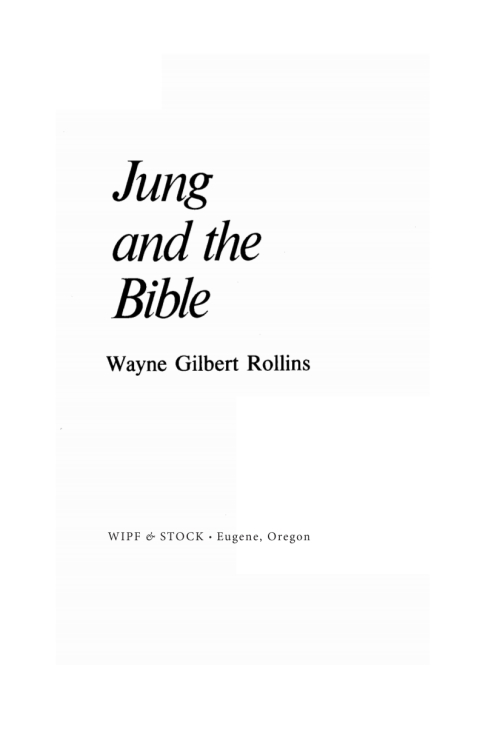 Cover image for book Jung and the Bible