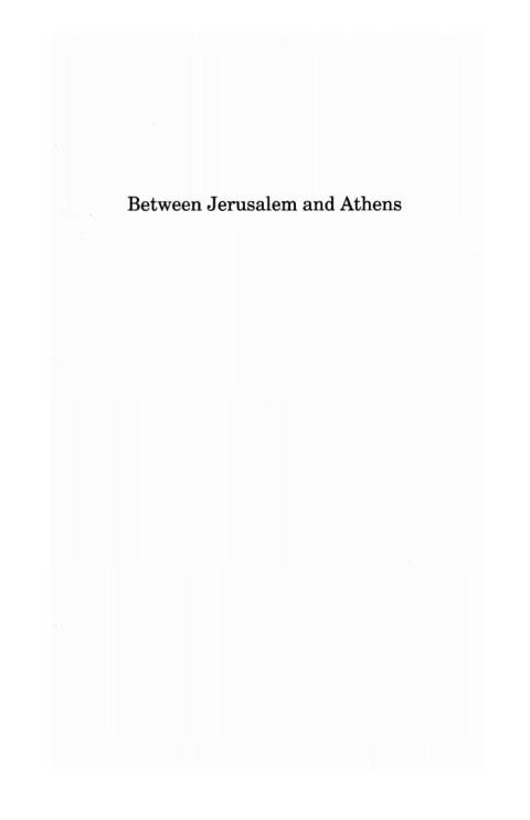 Cover image for book Between Jerusalem and Athens