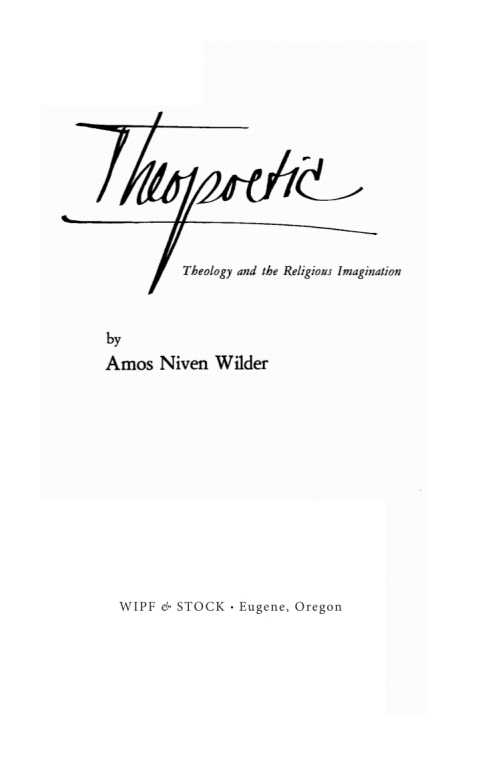Cover image for book Theopoetic