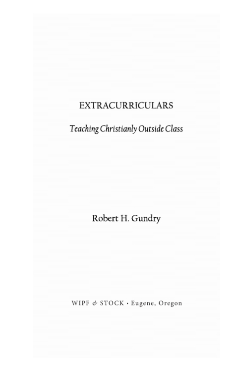 Cover image for book Extracurriculars