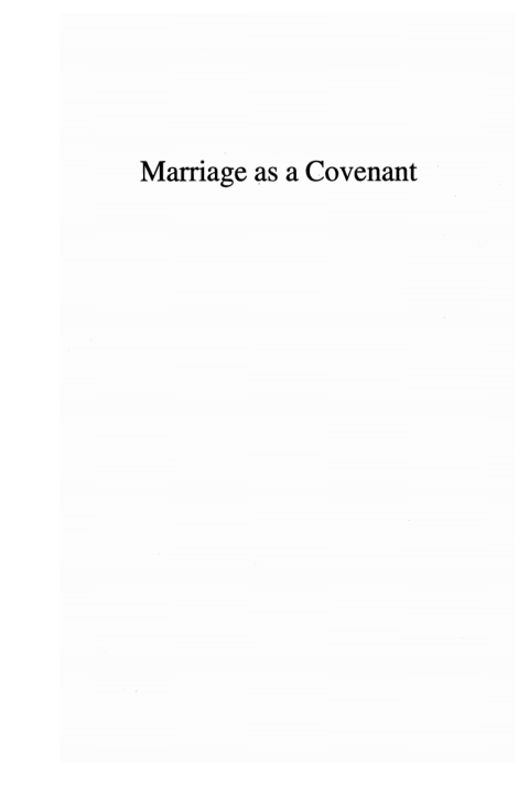 Cover image for book Marriage as a Covenant